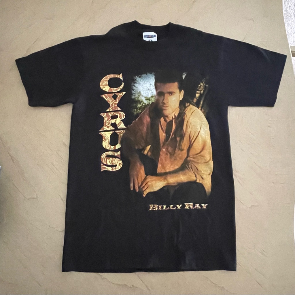 Vintage Billy Ray Cyrus Graphic Band Tee Jerzees Black Unisex S